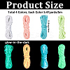 20M 4 Colors Luminous Glow in the Dark Polyester Cord AJEW-SP0004-85-2