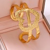 304 Stainless Steel Open Cuff Bangles for Women WGFFA35-03-1