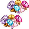 2Pcs Detachable Glass Rhinestone Shoe Decoration AJEW-FG0002-04-1