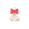 Transparent Spray Painted Glass Pendants PALLOY-JF04500-3