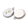304 Stainless Steel Enamel Pendants STAS-P406-23P-2