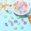 100Pcs 10 Colors Transparent Spray Paint Glass Beads GLAA-CJ0002-72-5