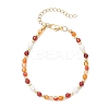 Natural Carnelian Beaded Bracelets BJEW-JB11763-01-2