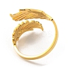 304 Stainless Steel Double Wing Open Cuff Ring RJEW-F149-01G-3