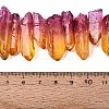 Two Tone Spray Painted Natural Quartz Crystal Points Beads Strands G-Q610-03E-4
