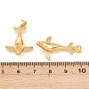 Brass Micro Pave Cubic Zirconia Pendants KK-Z140-23G-3