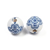 Spray Painted Wood European Beads WOOD-F017-08C-2