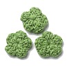 Peach Blossom Handmade Crochet Cotton Ornament Accessories AJEW-WH0326-53N-1