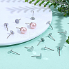 1000Pcs Tarnish Resistant 304 Stainless Steel Stud Earring Settings STAS-ME0001-50A-4