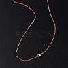 2mm Rack Plating Brass Satellite Chain Necklaces for Women Men MAK-L044-33RG-3