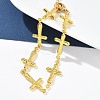 201 Stainless Steel Link Bracelets for Women BJEW-Z103-01G-02-3