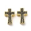 Rack Plating Brass Micro Pave Cubic Zirconia Beads KK-K377-15G-1