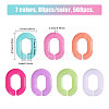 560Pcs 7 Colors Opaque Acrylic Linking Rings MACR-CA0001-41-2