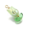 UV Plated Acrylic Pendants PALLOY-TA00270-4