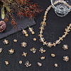 100Pcs 10 Styles Metal Enlaced Transparent Acrylic Beads MACR-DC0001-17-5