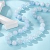 Natural Aquamarine Beaded Necklaces NJEW-S404-19-3