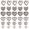 120Pcs 6 Styles Tibetan Style Alloy Beads TIBE-SP0001-22C-5