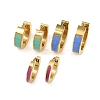 304 Stainless Steel Enamel Hoop Earrings EJEW-K268-19G-04-4
