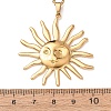 304 Stainless Steel Sun Pendant Cable Chain Necklaces for Men Women NJEW-K308-04C-G-5