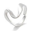 Heart Rack Plating Brass Open Cuff Rings RJEW-Z059-16P-1