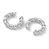 Twist Ring Rack Plating Brass Cuff Earrings for Women Men EJEW-K245-10P-2