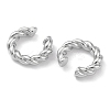 Twist Ring Rack Plating Brass Cuff Earrings for Women Men EJEW-K245-10P-2