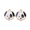 Alloy Enamel Pendants ENAM-R149-05B-G-1