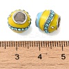 Rack Plating Alloy Enamel European Beads PALLOY-S189-45P-02-2