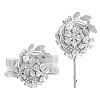 Silk Cloth Imitation Flower Corsage Boutonniere AJEW-WH0248-359-1