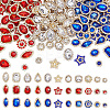 3 Bags 3 Colors Teardrop/Heart/Star Sew on Rhinestones GACR-AR0001-04-1