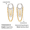 304 Stainless Steel Geometric Tassel Hoop Earrings for Women LW5762-2-1