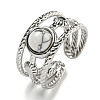 304 Stainless Steel Open Cuff Rings RJEW-C079-14P-01-1