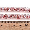 Luminous Handmade Silver Foil Glass Beads Strands FOIL-N029-02B-03-5
