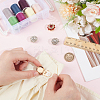 4Pcs 2 Colors Alloy Rhinestone Cufflinks DIY-NB0013-80C-3