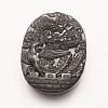 Carved Natural Ice Rainbow Obsidian Pendants G-G660-40-1