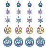 CHGCRAFT 20Pcs 5 Style Plated Alloy Pendants FIND-CA0005-69-1