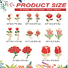 16Pcs 8 Styles Rack Plating Alloy Enamel Pendants ENAM-LP0001-10-2
