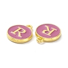 Golden Plated Alloy Enamel Charms ENAM-XCP0001-13R-3