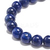 Natural Lapis Lazuli(Dyed) Beaded Stretch Bracelet BJEW-JB08879-01-5