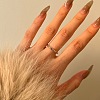 925 Sterling Silver Micro Pave Cubic Zirconia Finger Rings for Women RJEW-F180-04G-1
