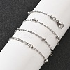 Brass Satellite Chains Necklaces for Women NJEW-D302-28P-1