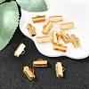SHEGRACE Brass Ribbon Crimp Ends XGR0061G-60G-4