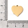 304 Stainless Steel Pendants STAS-K297-06G-3