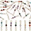 28Pcs 7 Styles Natural Gemstone Connector Charms HJEW-YW00201-1