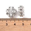 Brass Micro Pave Clear Cubic Zirconia Beads KK-S389-21P-3