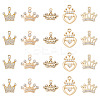 30Pcs 5 Style Alloy Rhinestone Pendants FIND-TA0009-16-2