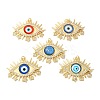 Rack Plating Brass Cubic Zirconia Pendants KK-G504-22G-1