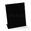 Wood Covered with Velvet Slant Back Earrings Display Stands NDIS-Q027-01C-1