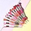 12 Skeins 12 Colors 6-Ply Polyester Embroidery Floss OCOR-FS0001-01A-02-7