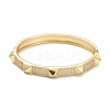 Brass Micro Pave Clear Cubic Zirconia Bangles BJEW-A116-01G-1